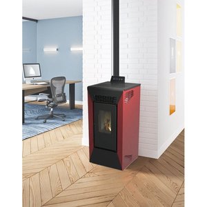 Stufa a Pellet 'STAR' 8,74 kW - Bordeaux - Product Image 4
