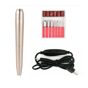 Tamax NAD030 Stylo perceuse électrique professionnel en plastique pour manucure et pédicure, kit de 6 embouts de ponçage, trois couleurs, boîte cadeau de vente au détail - Product Image 1