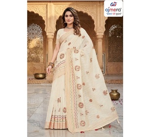 Sari en coton ethnique Ajmera Fashion, élégant, traditionnel, imprimé, stylé, confortable, pour les occasions spéciales, séchage rapide, pour femmes - Product Image 1