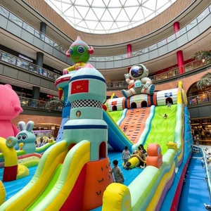 Castillo Inflable con Obstáculos, Parque <span class=keywords><strong>de</strong></span> Atracciones con Temática <span class=keywords><strong>de</strong></span> Astronauta <span class=keywords><strong>de</strong></span> Dibujos Animados, Personalizable, en Venta - Product Image 5