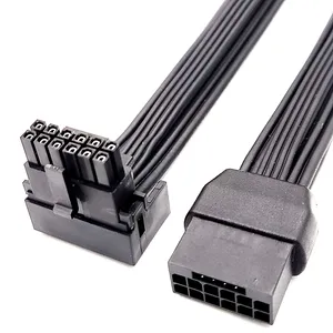 PCI-e 5.0 12VHPWR 16Pin Right Angle Adapter Female To Male Extension Cable 16AWG 600W 12VHPWR 90 Degree Adapter For 4080 4090