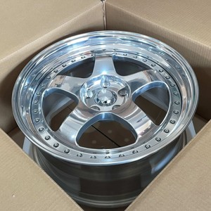 Mâm xe SW Custom Forged 1/2/3 mảnh kiểu Meister S1, kích thước 18-20 inch, lỗ bắt ốc 5x100 5x114.3, vành sâu, viền đánh bóng, <span class=keywords><strong>d</strong></span>ành cho xe BMW, Silvia, WRX, xe JDM - Product Image 2
