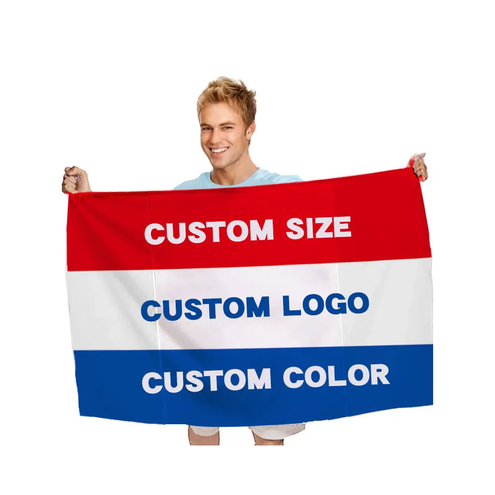 Tùy chỉnh khuyến mại cờ 3 * 5ft 100% polyester lụa Màn hình in ấn quảng cáo cờ cho trang trí khuyến mãi