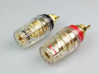 Support pour haut-parleur à filetage, 1 pièce, rouge pour prise banane Jack de 4mm