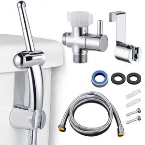 American 15/16 Bidet pour femmes tout en cuivre ABS plastique monotrou pistolet de <span class=keywords><strong>toilette</strong></span> 7/8 diviseur d'eau Valve d'<span class=keywords><strong>angle</strong></span> pour le lavage - Product Image 2