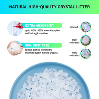 Bac à litière en gel de silice pour chat, haute flexibilité, 3,8l l, cristal blanc, bleu, pour sable, Non utilisé