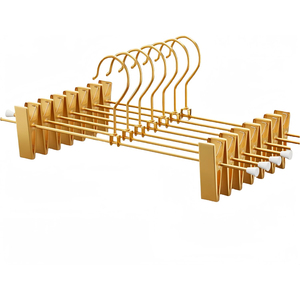 Venta al por mayor de perchas de metal para pantalones, juego de perchas de metal dorado - Product Image 1
