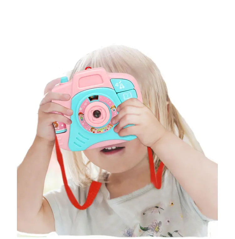 Enfants mini simulation photo projection caméras jouet mignon dessin animé expression projection caméra bébé