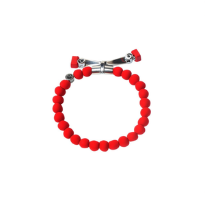 Fashion Beaded <b>Bracelet</b> 316L Stainless Steel PVD Gold Plating Sustainable Resistant <b>Red</b> Beads Stretch <b>Bracelet</b> - Product Image 2