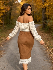 กระโปรงทรงดินสอเข้ารูปแฟชั่นไซส์ใหญ่ SWEET BABE รุ่น Plus Size แต่งชายระบาย เหมาะสำหรับใส่ทำงาน ใส่เที่ยว ใส่ไปปาร์ตี้ หรือใส่ในชีวิตประจำวัน - Product Image 3