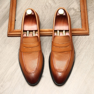 Zapatos Casuales y Formales de Cuero Vacuno con Punta en Pico, Impermeables, con Soporte de Arco y Malla Transpirable para Hombre - Product Image 4