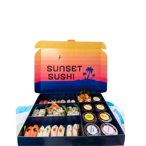 Caja de Embalaje de Sushi Biodegradable Personalizada al por Mayor, Caja Desechable para Llevar o Entregar, Divisores de Papel de Aluminio Repujado, para Gelatina, Azúcar, Fideos - Product Image 1