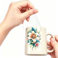 Papier de transfert DIY KeMeng KM format A4 pour décalcomanies laser sans film, durable, résistant aux rayures, pour logo personnalisé sur tasses, verre et céramique