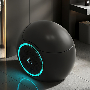 Inodoro Inteligente de Diseño Moderno para Hotel, Inodoro Eléctrico Negro con Sensor de Descarga Automática - Product Image 1