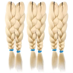 Trama de pelo Yaki preestirada de 48 pulgadas de 170g, trama única <span class=keywords><strong>Multicolor</strong></span> para textura trenzada de agua caliente de expresión africana - Product Image 4