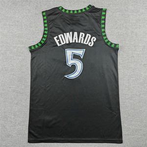 Camisa de Basquete Masculina de Alta Qualidade Minnesota 5 Edwards 2025 Nova Temporada Bordada com Logo - Product Image 2