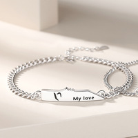 Vente en gros de bagues d'amour ouvertes ajustables romantiques pour couple en argent sterling S925 baiser avec visage humain