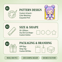 Pegatinas Personalizadas de Dibujos Animados en 3D, Material PET Impermeable con Impresión UV para Autos, Computadoras Portátiles y Refrigeradores