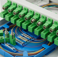 Panel Patch Fiber Optik ODF 19 Inch 1U 24 48 Port SC LC Sliding Splice Tray Server Rack Cabinet Peralatan Fiber Optik