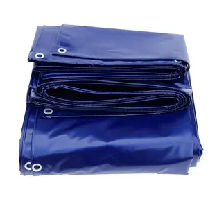 Venda quente Blue Tarp 650gsm PVC revestido poliéster encerado extra forte e durável PVC encerados