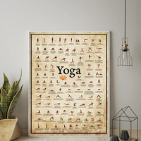 Peinture sur toile murale pour salle de sport à domicile, tableau de yoga Ashtanga, affiche de santé pour la décoration murale du salon