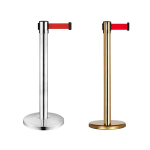 Bandes de signalisation de sécurité, barrières/clôtures de file d'attente bancaire, garde-corps en acier inoxydable d'un mètre, ceintures d'isolation rétractables - Product Image 6