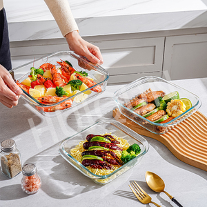 Différentes formes et capacités Plateau <span class=keywords><strong>de</strong></span> cuisson en verre Four à micro-ondes résistant à la chaleur Plateau à <span class=keywords><strong>poisson</strong></span> ménager Matériau en borosilicate - Product Image 2
