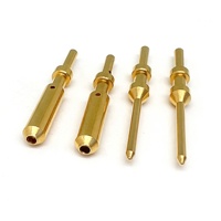 Adaptateur de borne à ressort en laiton plaqué or 1,5 mm, mâle-femelle, pour applications médicales et aérospatiales