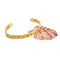 Bracelets en acier inoxydable en forme de c ouvert, bracelet en émail personnalisé coloré pour femmes, nouvelle collection