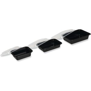 Contenedor de Alimentos Desechable TORECT28 GEN de 28 oz, Negro/Transparente, de Plástico, con Tapa, 8.81 X 6.02 X 2.04, 150/Caja, para Loncheras - Product Image 2