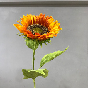 <span class=keywords><strong>Girasol</strong></span> <span class=keywords><strong>de</strong></span> plástico Artificial <span class=keywords><strong>de</strong></span> seda, tallo largo único, venta al por mayor - Product Image 6