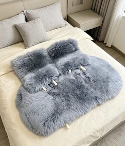 Juego <span class=keywords><strong>de</strong></span> 3 Alfombrillas <span class=keywords><strong>de</strong></span> Piel <span class=keywords><strong>de</strong></span> Oveja Azul Niebla <span class=keywords><strong>de</strong></span> Lujo para Asientos <span class=keywords><strong>de</strong></span> Coche, Cojín <span class=keywords><strong>de</strong></span> Tapicería <span class=keywords><strong>de</strong></span> Piel <span class=keywords><strong>de</strong></span> Oveja Genuina para Invierno - Product Image 4