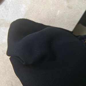 韓国製フォーマルブラックアバヤレックスクレープ生地女性用アバヤ - Product Image 5
