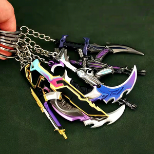 Elera moda Valorant juego juguetes saqueo impresión Mob M4 garra <span class=keywords><strong>cuchillo</strong></span> completo Metal modelo luz llavero colgante - Product Image 3