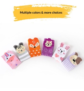 Calcetines de Vestir por Debajo de la Rodilla para Niñas, con Diseño de Zorro de Dibujos Animados, Tejidos con Spandex/Nylon/Algodón, para Otoño - Product Image 5