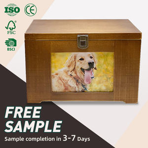 WDF Logo personalizzato per animali domestici urne per ceneri scrigno cinerario per gli animali pour animaux commercio all'ingrosso cofanetti e urne di bambù <span class=keywords><strong>pet</strong></span> per animali domestici - Product Image 1