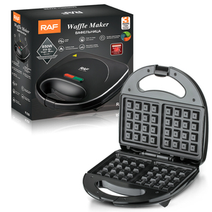 RAF 850w Uniform Heat Classic Design Double-sided Heating Breakfast Steak <b>Waffle</b> <b>Maker</b> Sandwich Sandwich <b>Maker</b> <b>Maker</b> Wa - Product Image 1