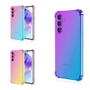 Para Samsung A55 Case, Gradient Color Clear Shock-Absorbing Corner Soft TPU Funda para teléfono móvil para Samsung Galaxy A55 <span class=keywords><strong>5G</strong></span> - Product Image 1