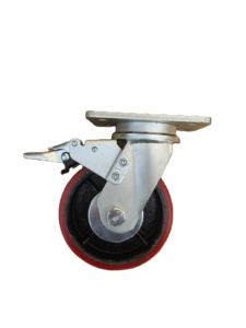 Roda única carga <span class=keywords><strong>1</strong></span> ton Alto valor de qualidade 4in/5in/6in/8in pesados núcleo de ferro poliuretano pu rodízio roda - Product Image 4