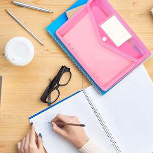 Carpeta de Archivos de Plástico A4 de Alta Calidad con Bolsillo para Etiquetas y Botón a Presión, Carpeta Expandible para Documentos, Carpetas Transparentes para Documentos - Product Image 4