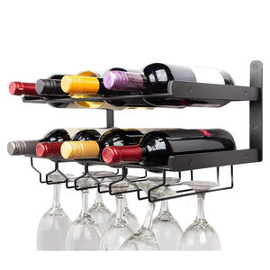 Produit à vendre populaire Séchoir à verre à vin du câble Étagère de rangement des couverts de la cave à vin Porte-verre suspendu - Product Image 1