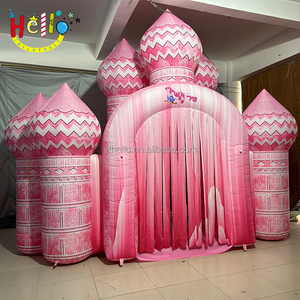 Arche d'anniversaire de la <span class=keywords><strong>princesse</strong></span> <span class=keywords><strong>Cendrillon</strong></span>, château gonflable rose, toile de fond - Product Image 2