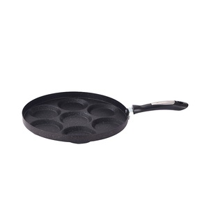 Poêle à griller 7 tasses, poêle à œufs saine en aluminium antiadhésive avec poignée en bakélite - Product Image 5