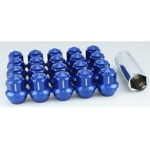 Écrous de roue antivol en alliage d'aluminium M12x1.5 35mm à extrémité pointue pour remplacement et réparation, finition brillante - Product Image 1
