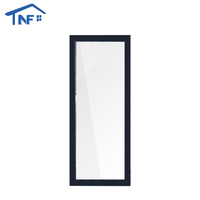 Ventanas abatibles de aluminio con rotura de puente térmico, doble acristalamiento, diseño moderno, de gran tamaño, con apertura horizontal para villas.
