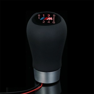 Pommeau de levier de vitesse en cuir LED M5 M6, sans emblème, ergonomique, pour BMW, Mercedes Benz, Volkswagen - Product Image 3