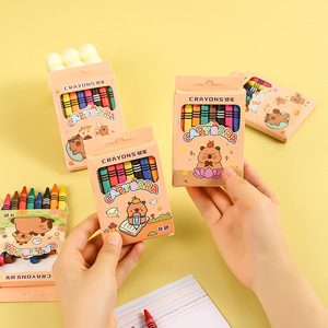 Crayones Kapibala de 8 colores no tóxicos para niños, suministros de arte para dibujar - Product Image 4