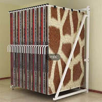 Apache Customized Size Logo New Style Hanging Turning Metal Sliding Rug Carpet Display Rack Stand for Retail Store