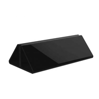 Présentoir de tente de Table en acrylique noir, porte-cartes de Menu