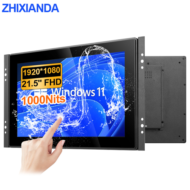 21.5 Inch 1920X1080 LCD Display High Brightness 1000Nits TFT Panel Waterproof Flat Industrial Capacitive Touch Screen Monitor
